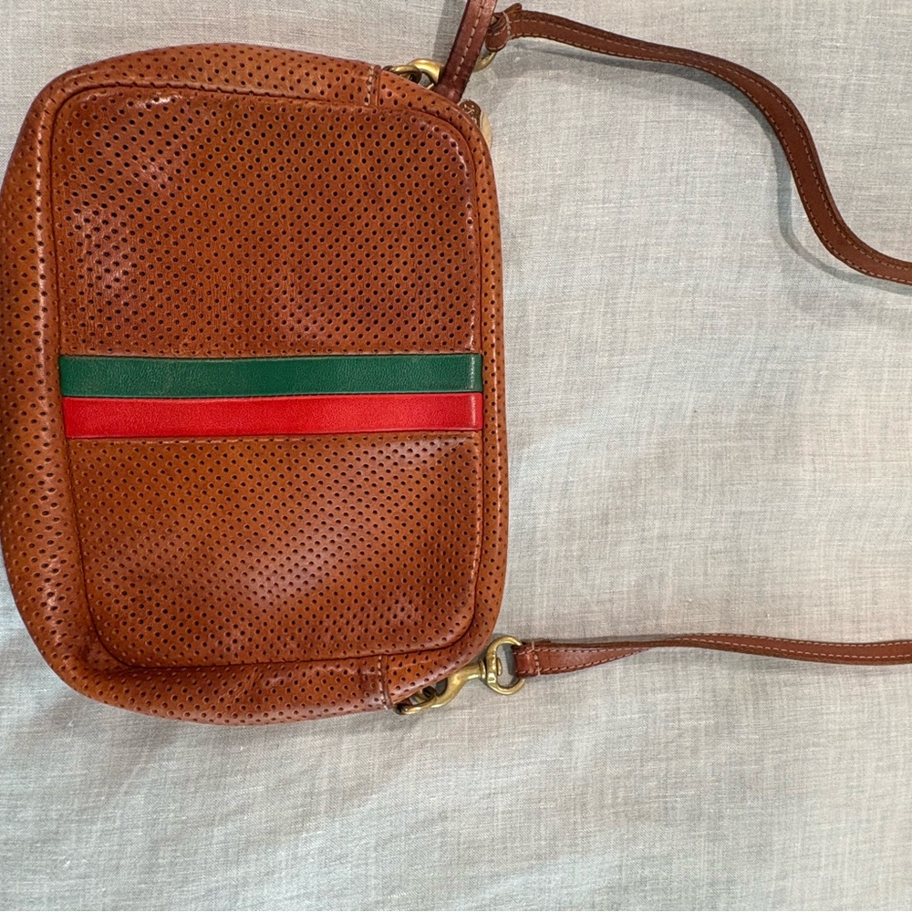 Clare V Brown Leather Crossbody Bag